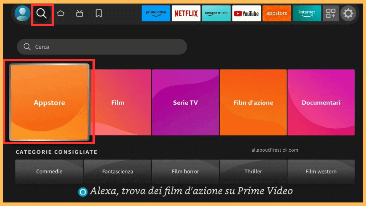 Atom VPN on Firestick - Select Appstore
