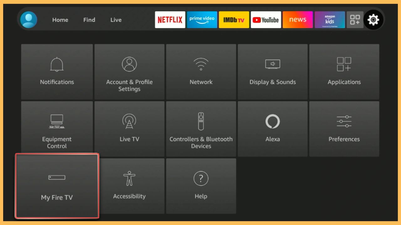 Choose My Fire TV tab