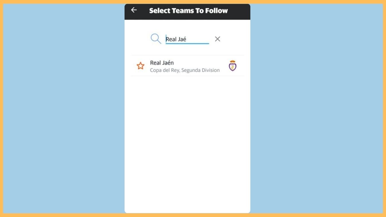 Choose any Team on Yahoo Sports on Firestick