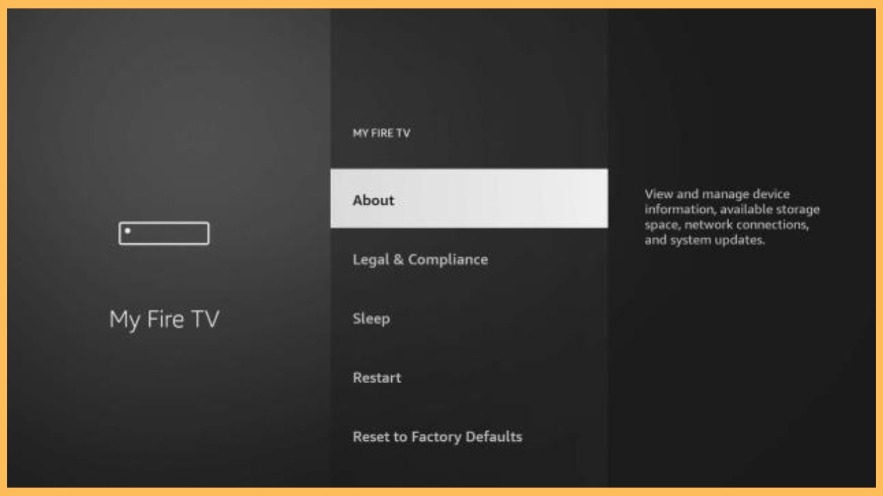 Choose the About option