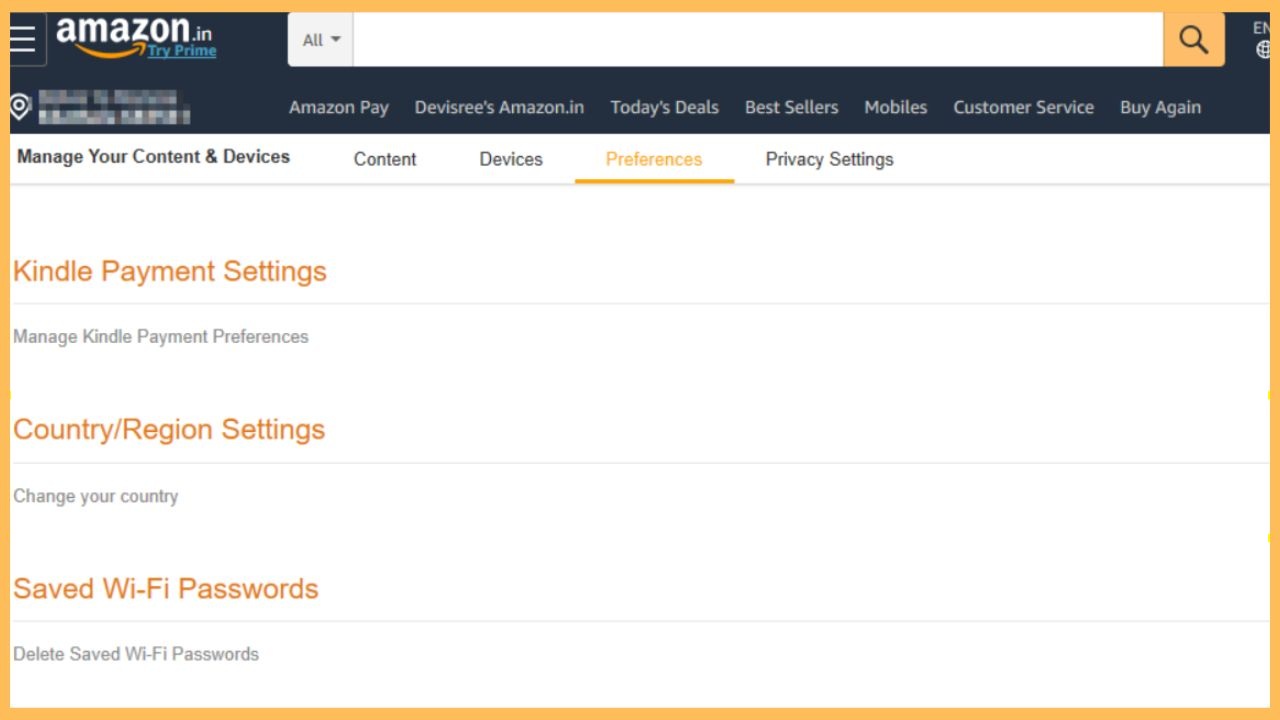 Choose the Preferences option