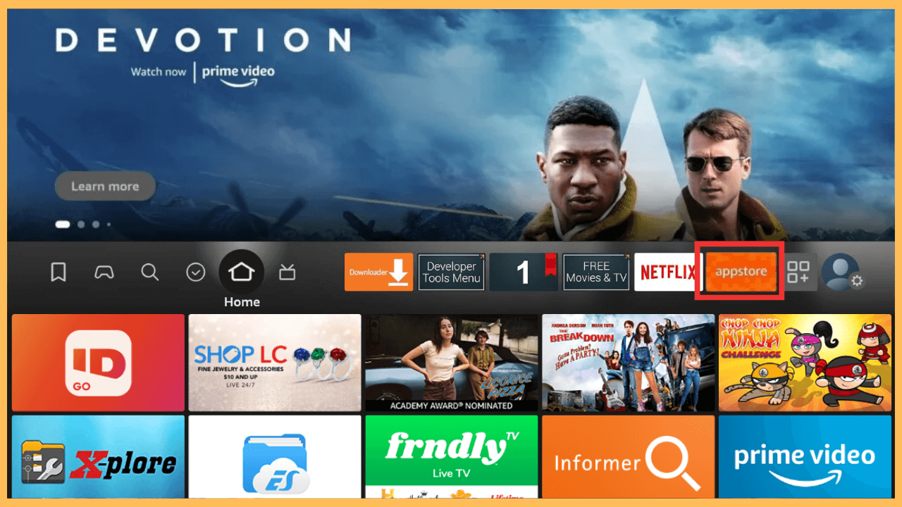 Cinemax on Firestick - Select Appstore