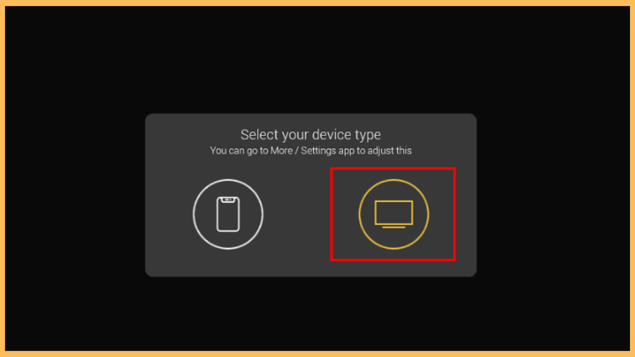 Choose the device type