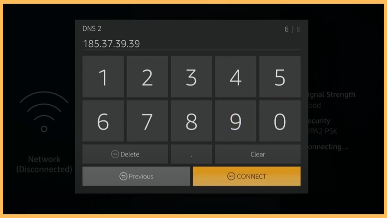 Enter the DNS on Firestick