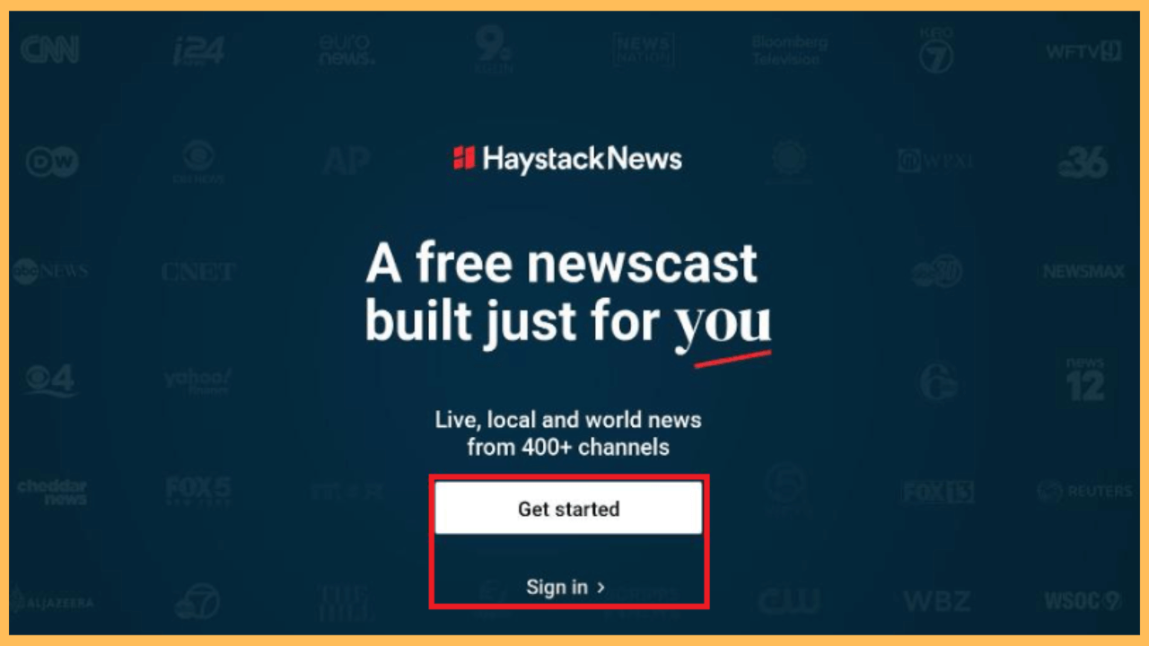 Haystack TV on Firestick - Setup the app