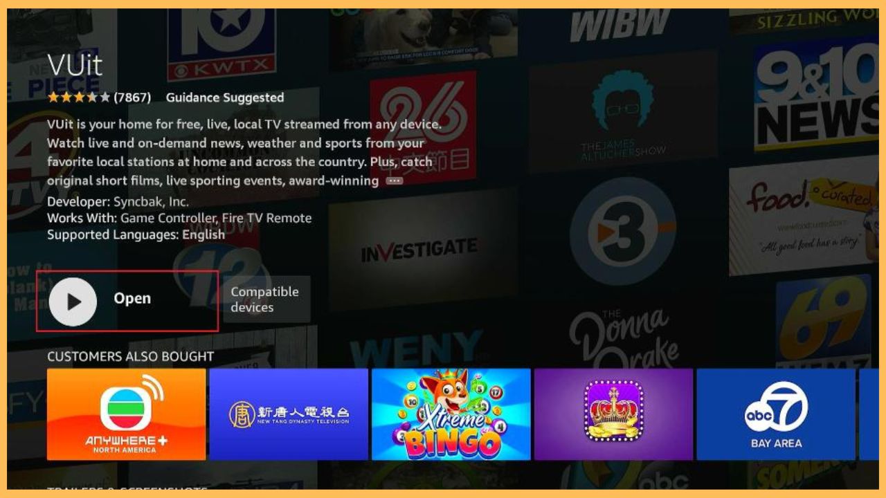 Open VUit on Firestick