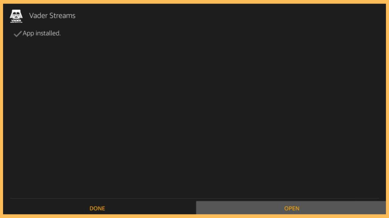 Open Vader Streams on Firestick