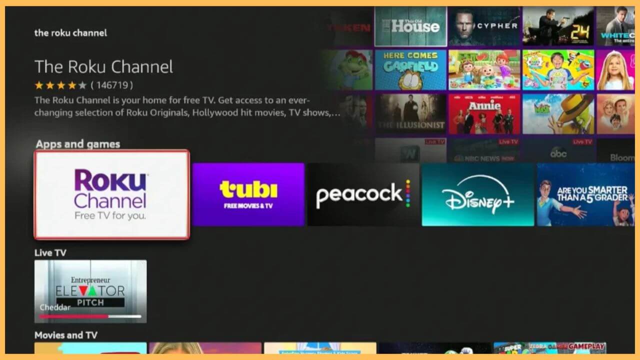 The Roku Channel on Firestick