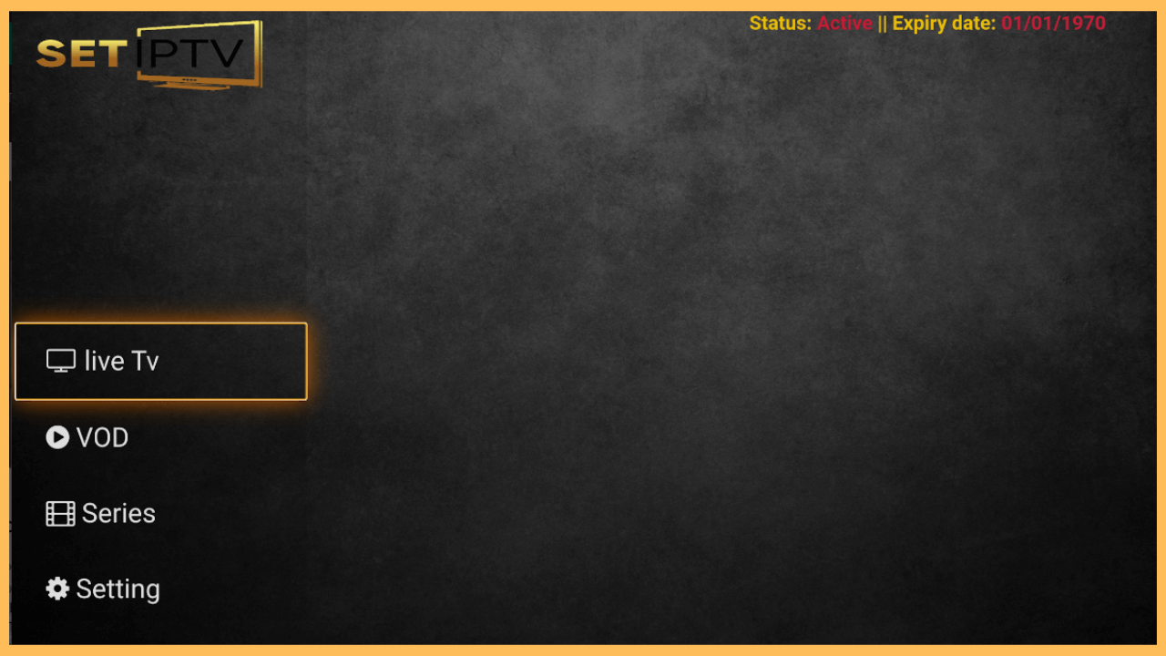 SETIPTV on Firestick - Access Home Page