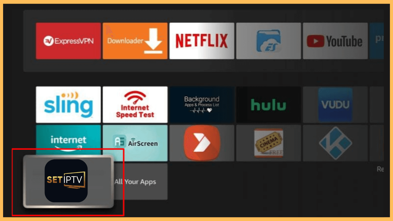 SETIPTV on Firestick- Launch the app
