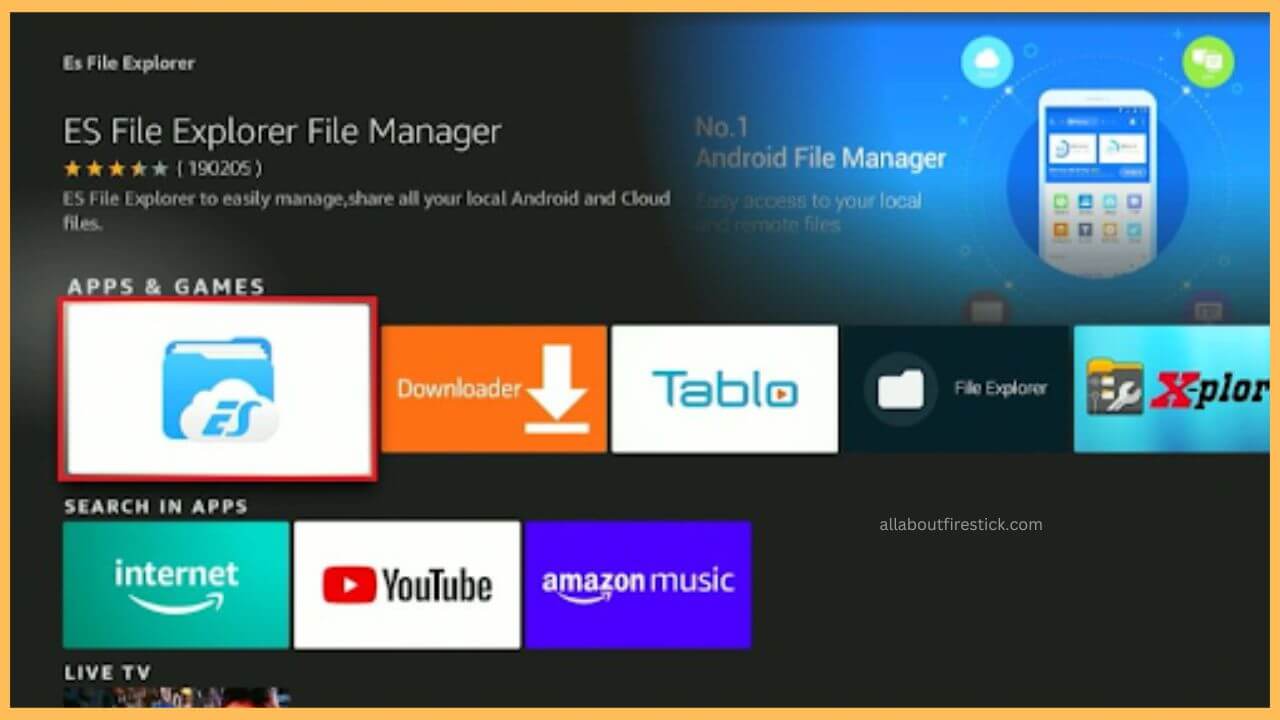 Get Es File Explorer to access Apps2Fire on Firestick