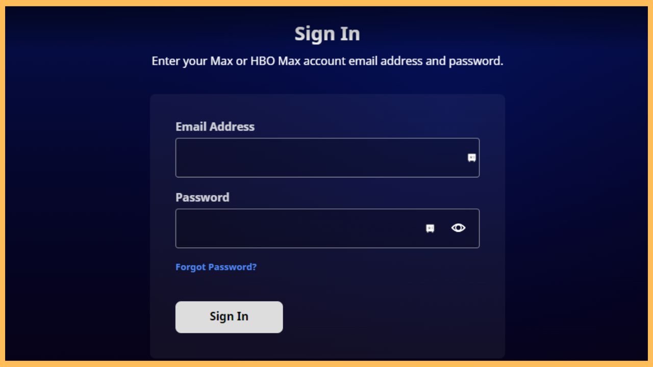 Sign In to the HBO Max app