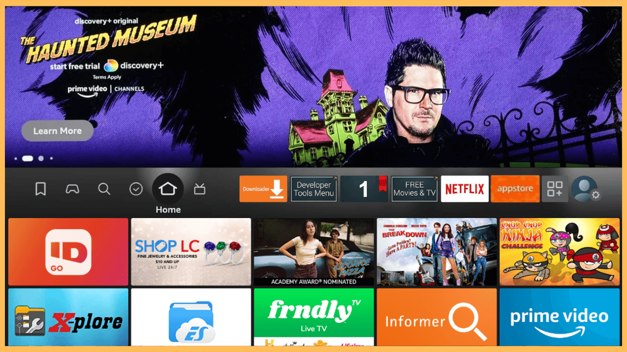 Silk Browser on Firestick - Home Screen