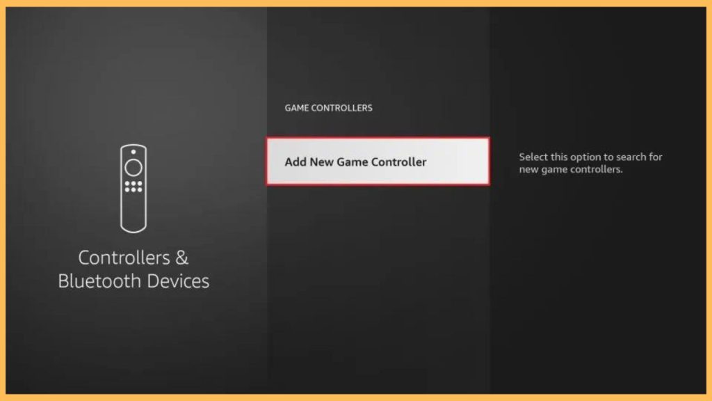 Tap on Add New Game Controller on Firestick