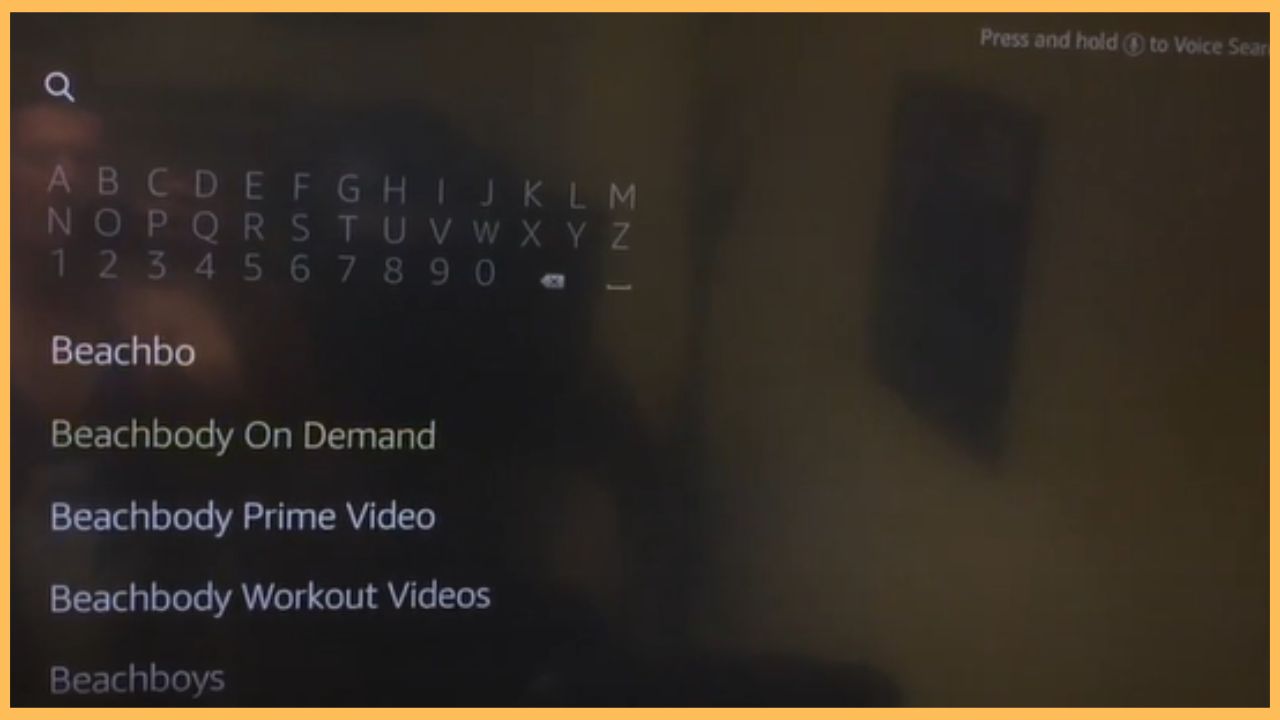 Type Beachbody On Demand on Firestick