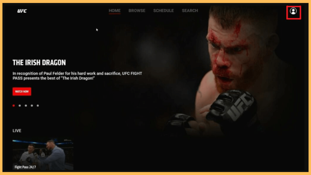 Select the Profile Menu