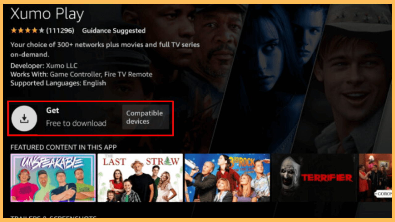 Xumo on Firestick - Select Get