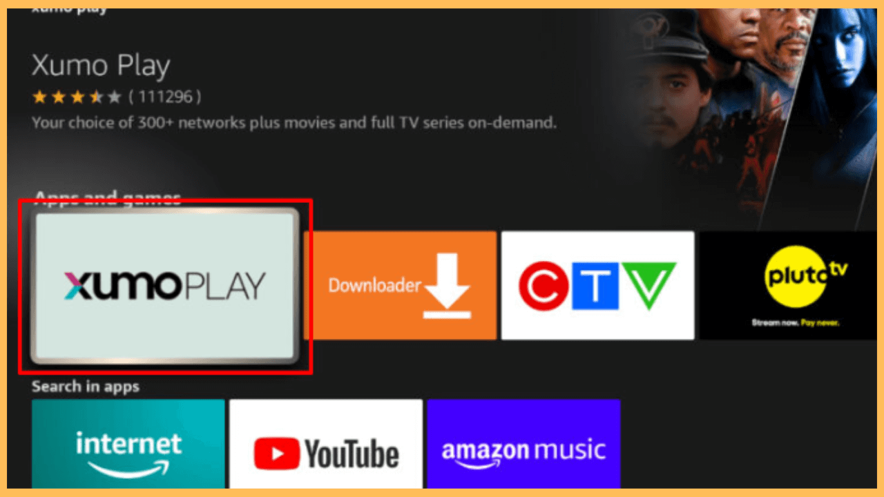 Xumo on Firestick - Select the app