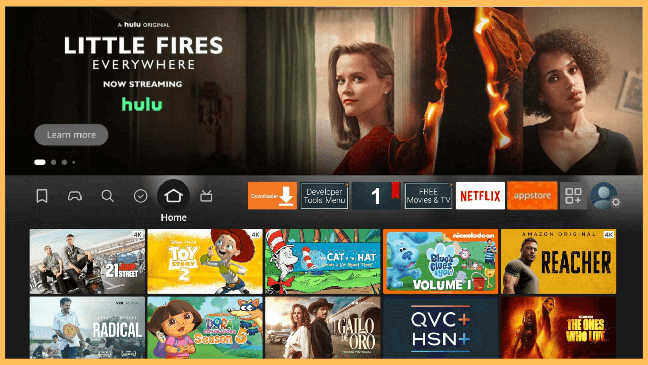 Get to Firestick home screen