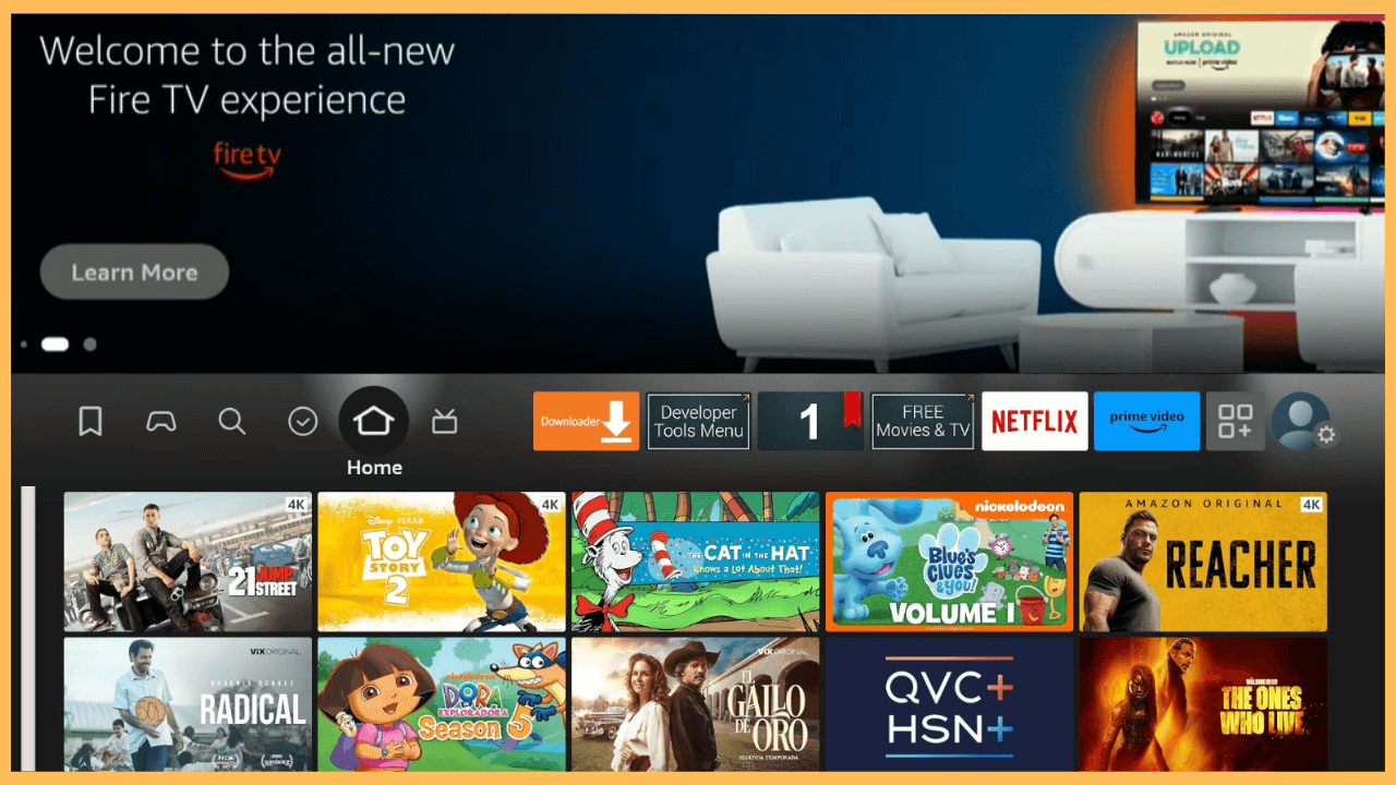 ABC iview on Firestick - Main Menu