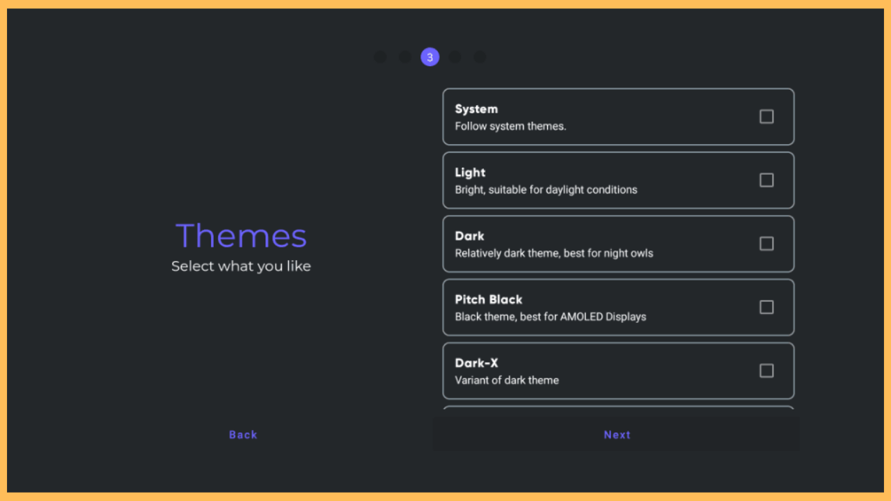 Aurora Store on Firestick - Select theme