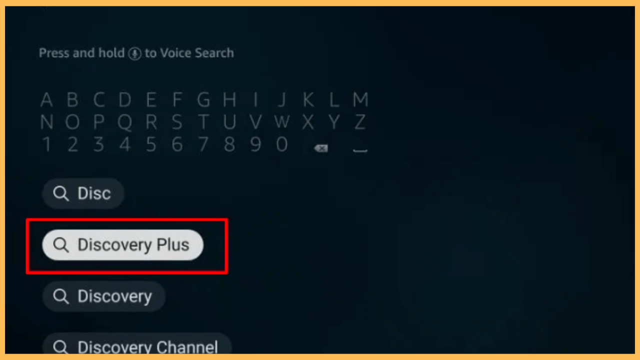 Eurosport on Firestick - Search for the app