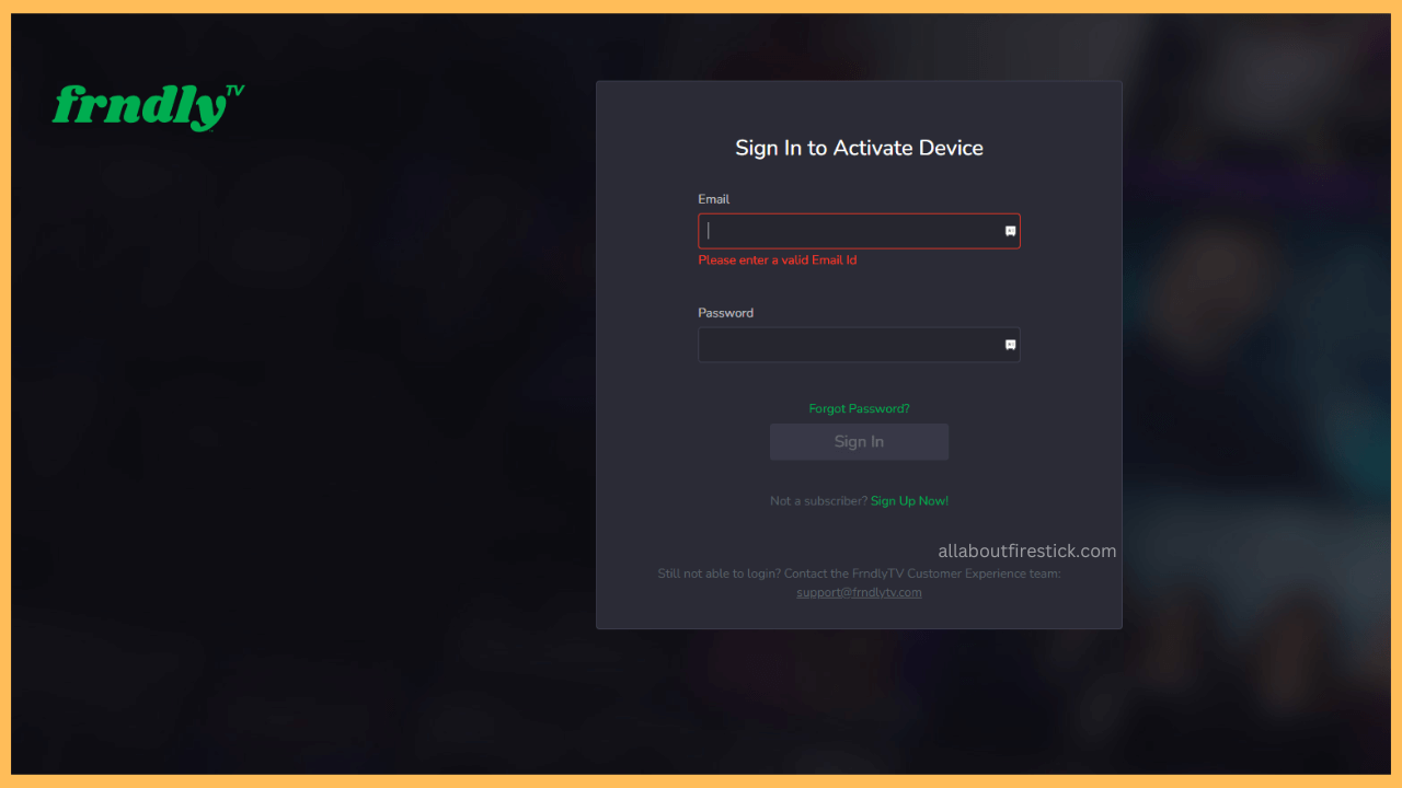 Frndly TV on Firestick - Activate the app