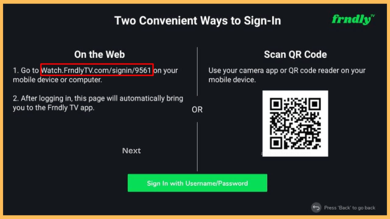 Go to the Activation website