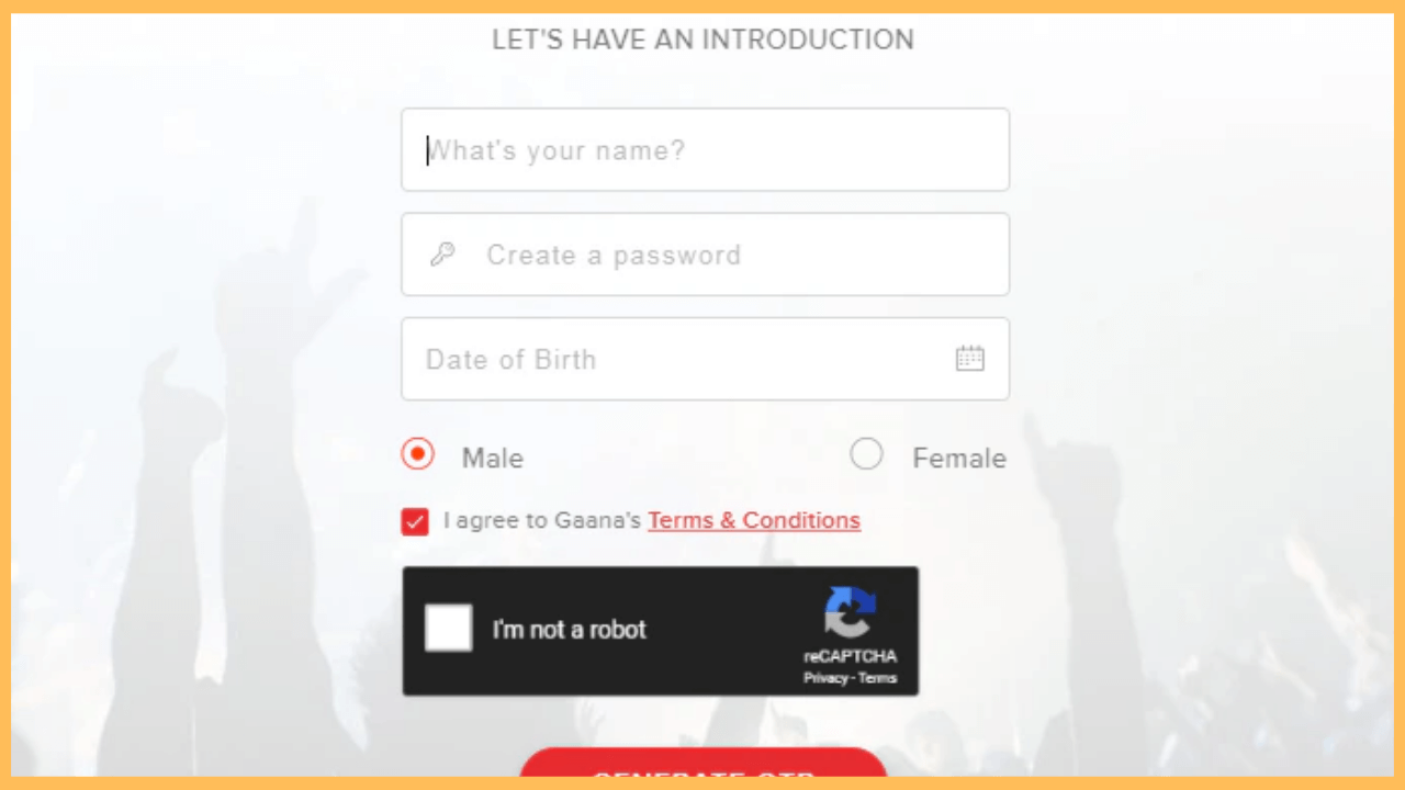 Sign up for a new account