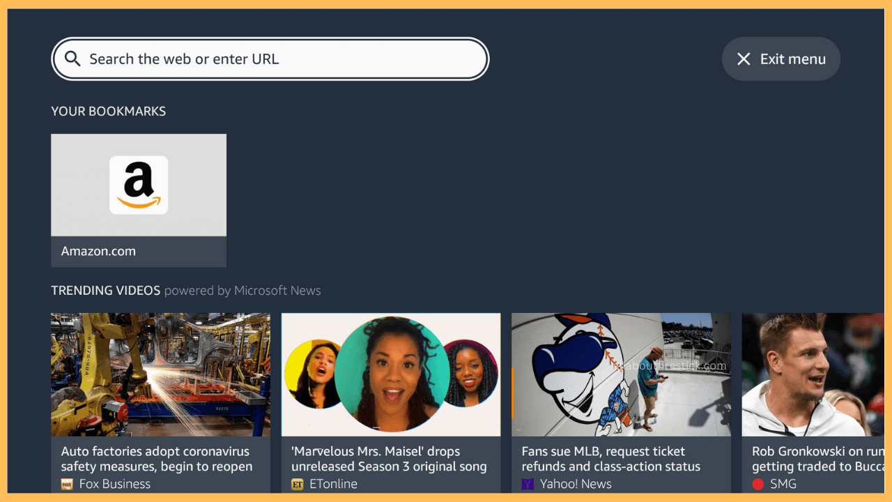 Enter the URL of GoToMeeting on Silk Browser