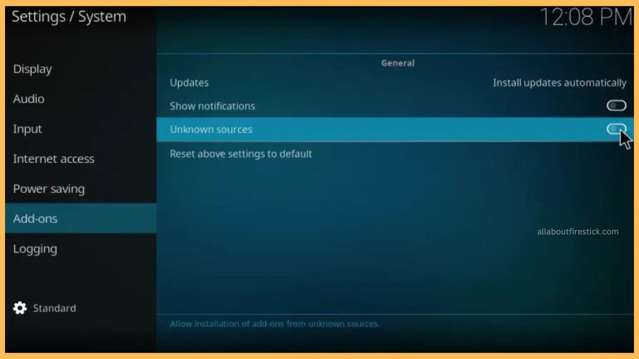 Enable Unknown Sources