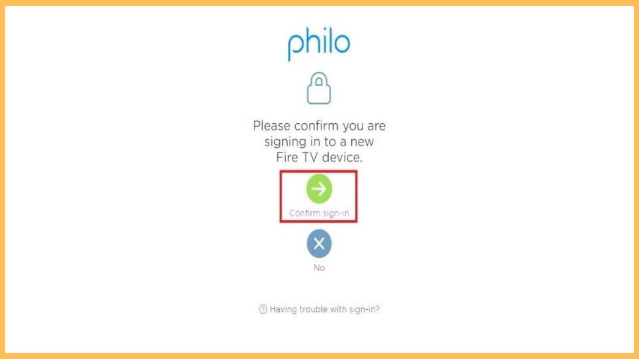 Confirm Sign In Button