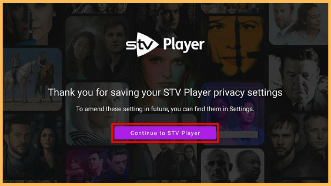 Select Continu to STV Player