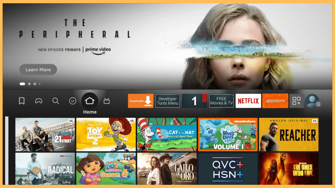 Set Orientation on Firestick - Home Screen