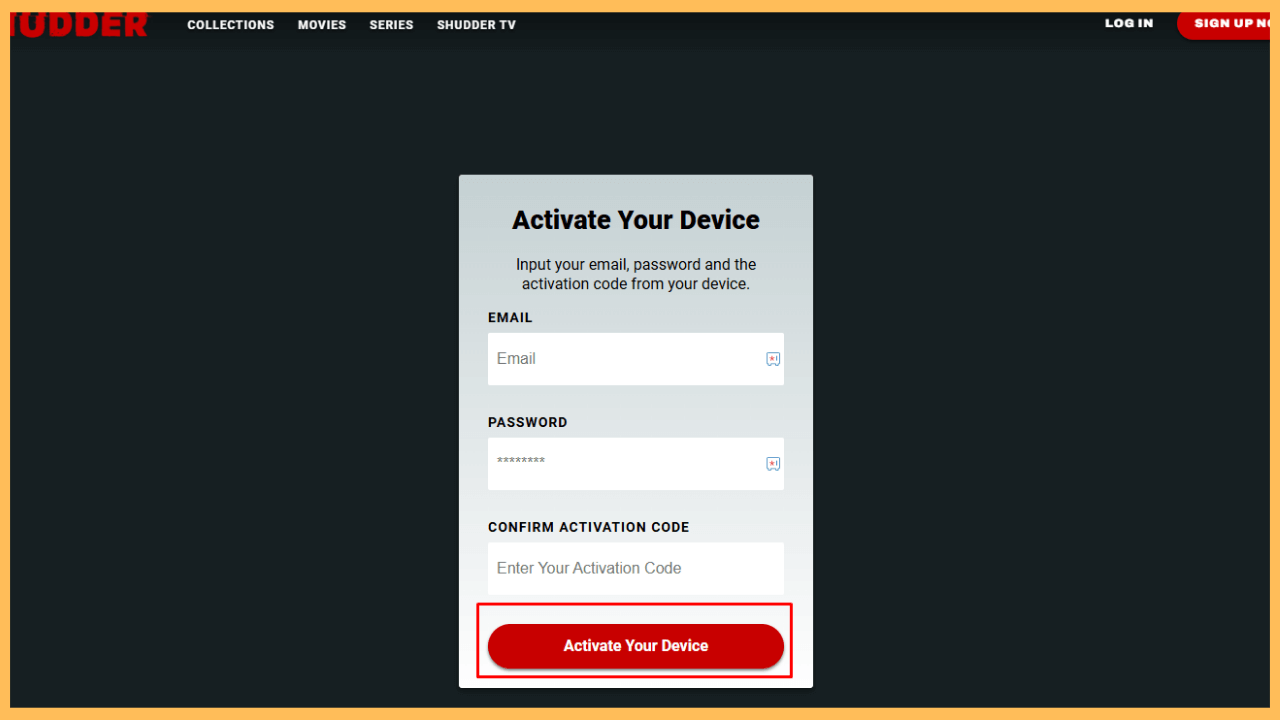 Activate the account