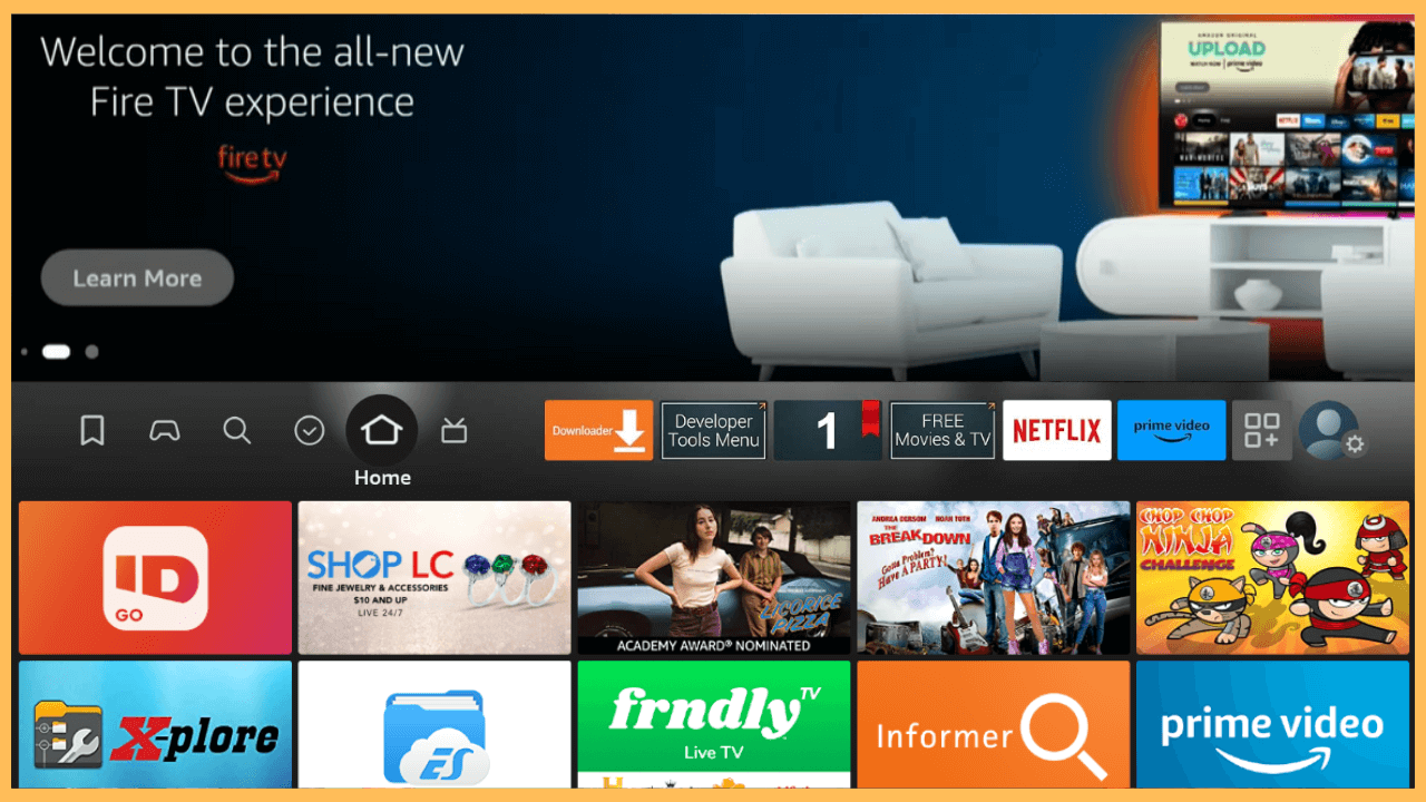 Snap VPN on Firestick - Home Screen