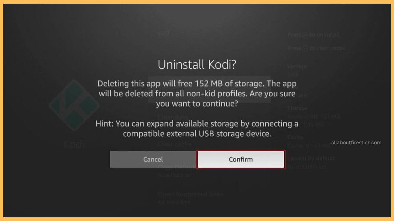 Uninstall App - Speed Up Firestick