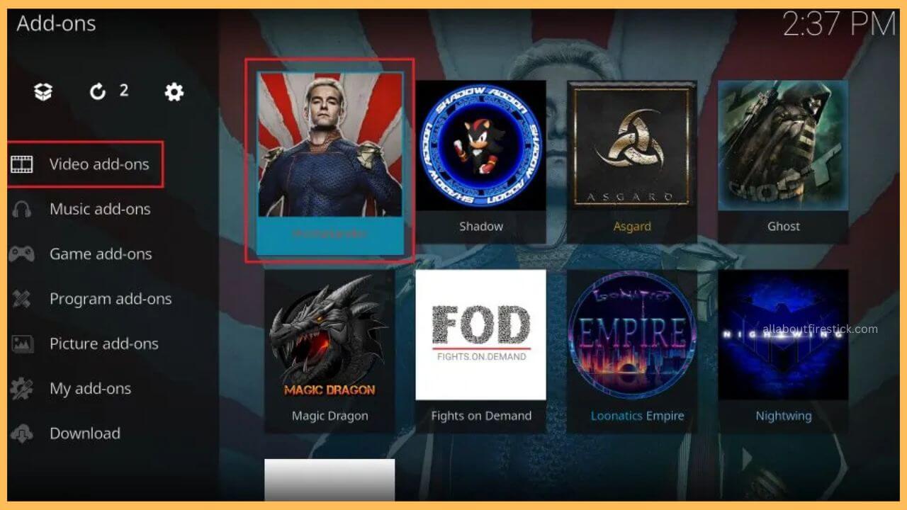 Click Video Ons - Trakt on Firestick