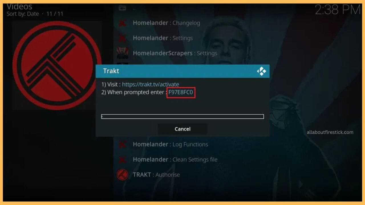 Note down Activation Code