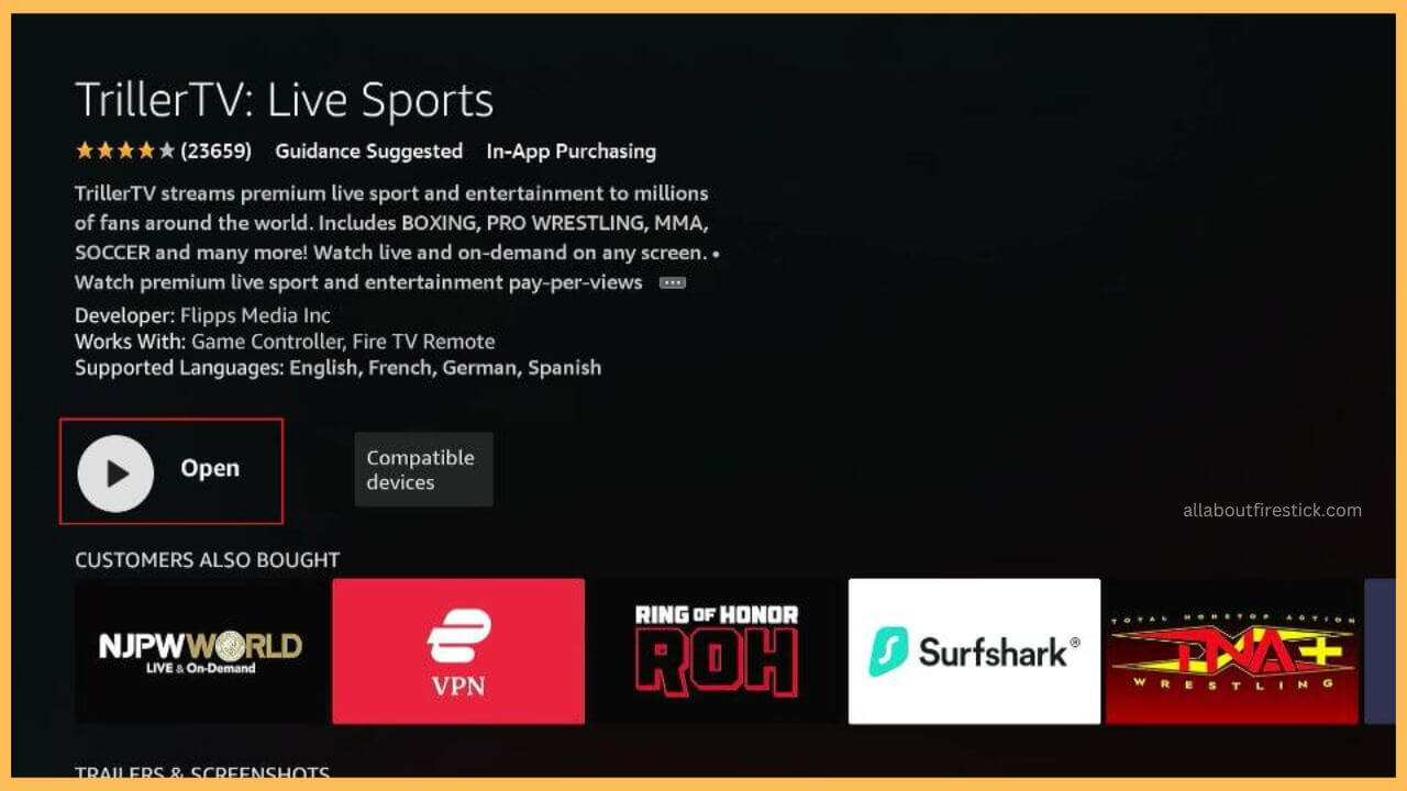 Tap Open - Triller TV on Firestick