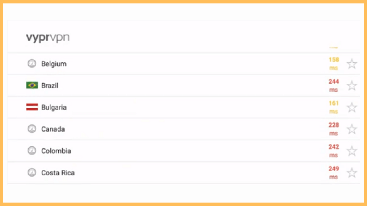 VyprVPN on Firestick - Choose a server