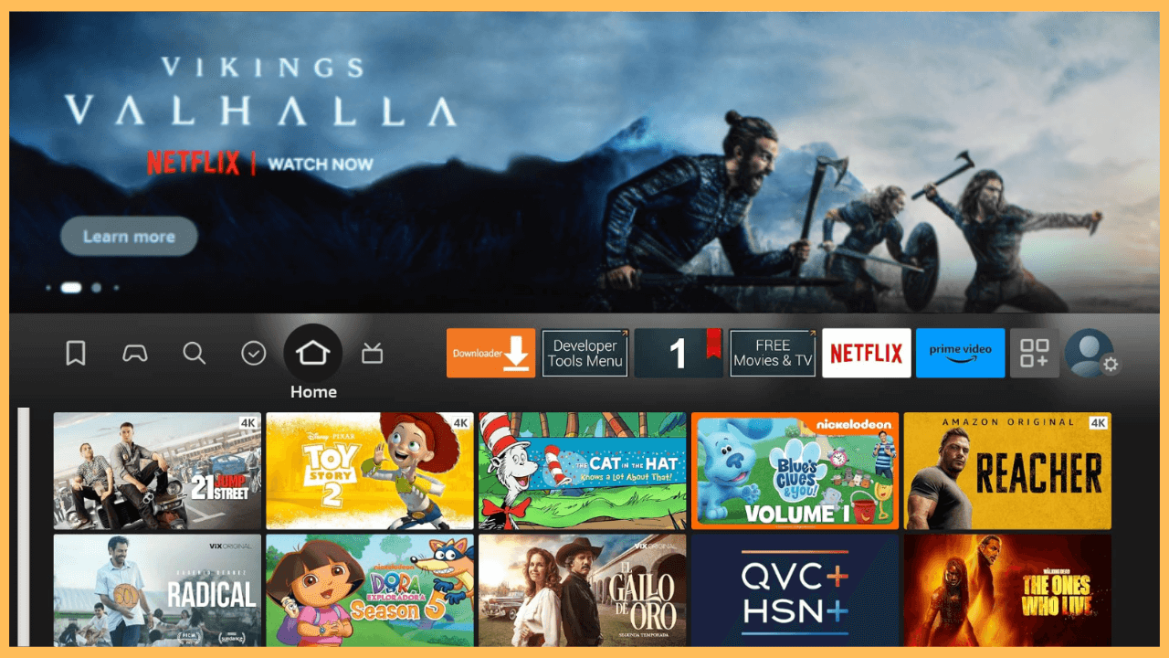Xfinity Stream on Firestick - Home page