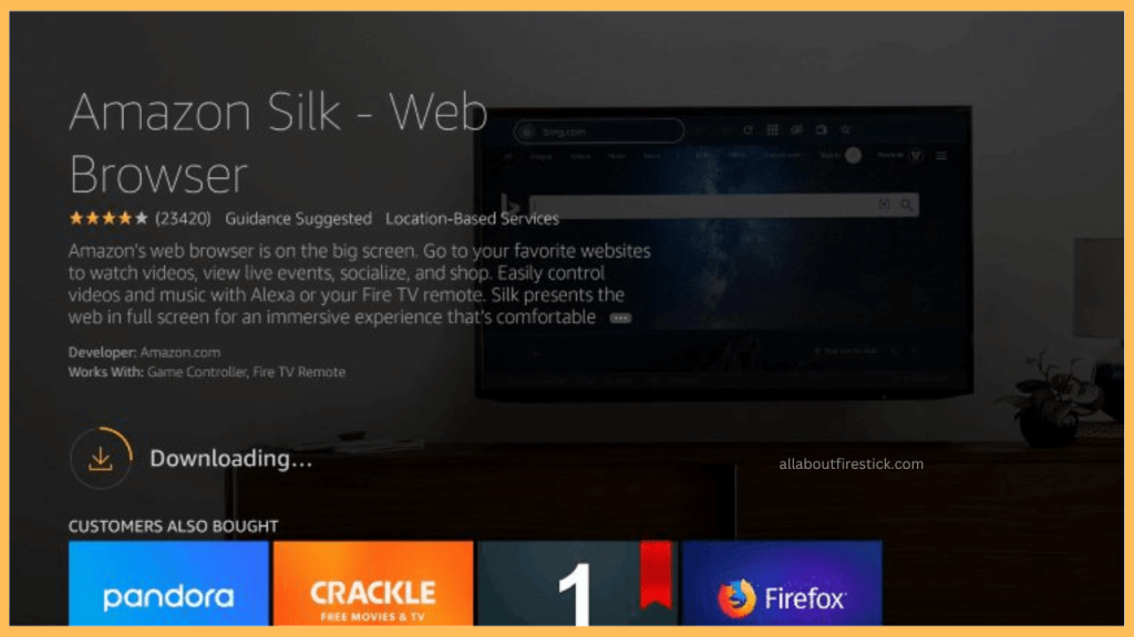 Install Silk browser on Firestick to stream 123Movies