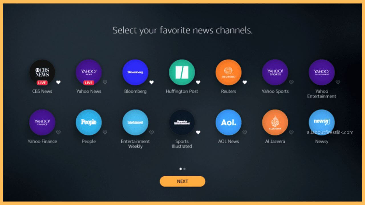 Choose Local Station on Amazon News on Firestick
