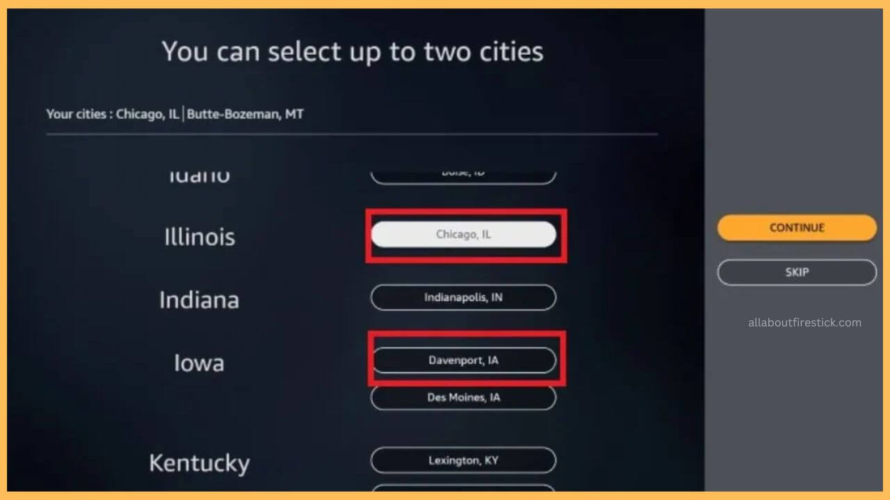 Choose Locations