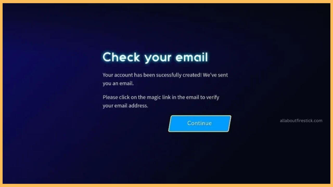 Hit on Cotinue Button