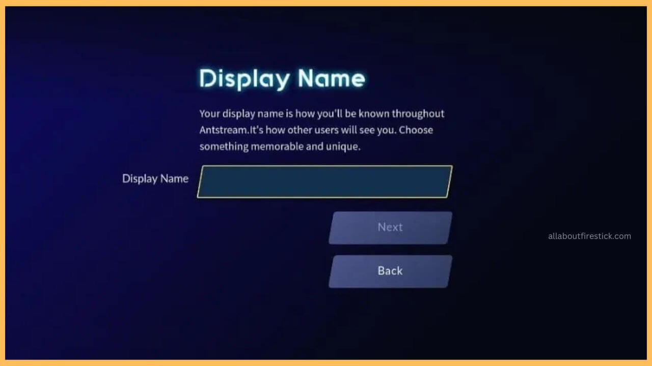 Choose Diaplay Name