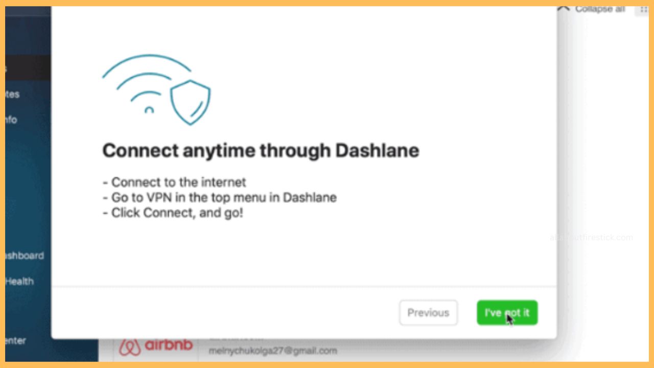 Dashlane VPN on Firestick