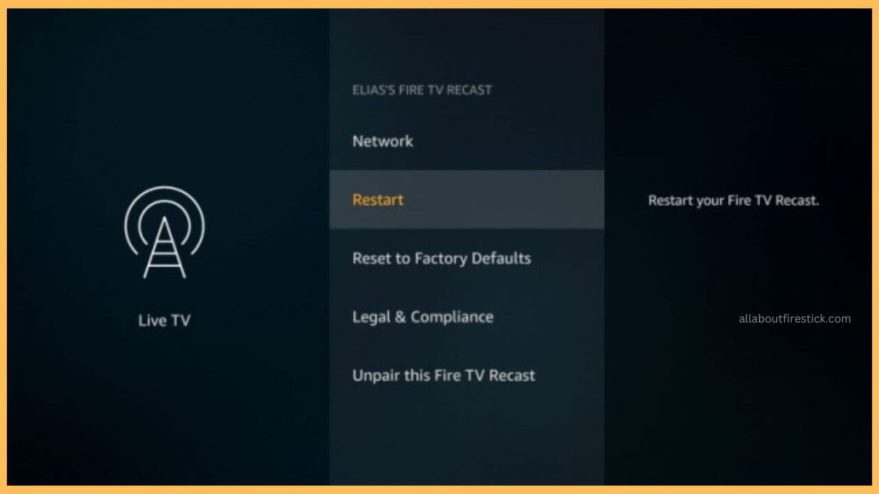 Restart Firestick