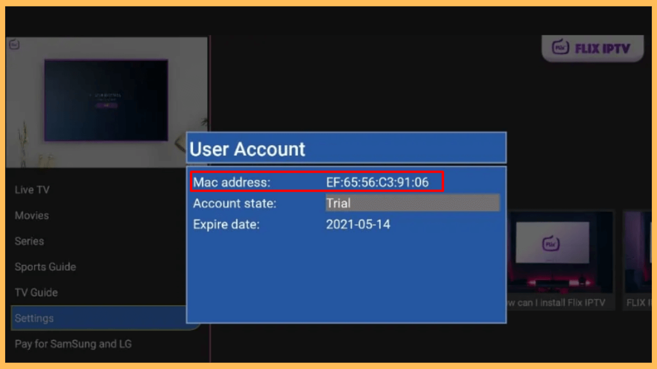 Note the Mac Address